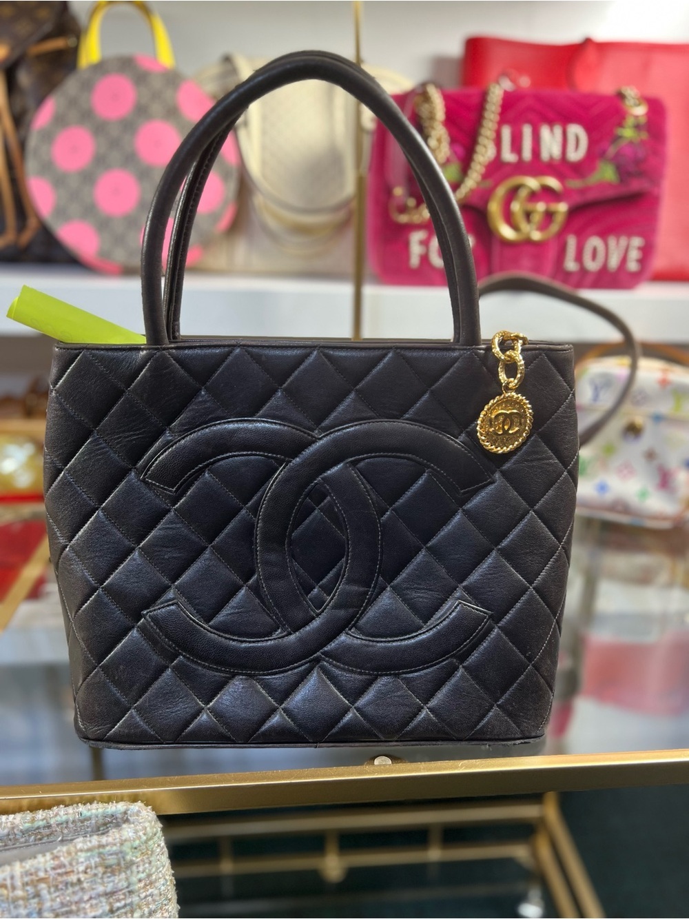 Chanel Dark Brown Quilted Medallion Tote